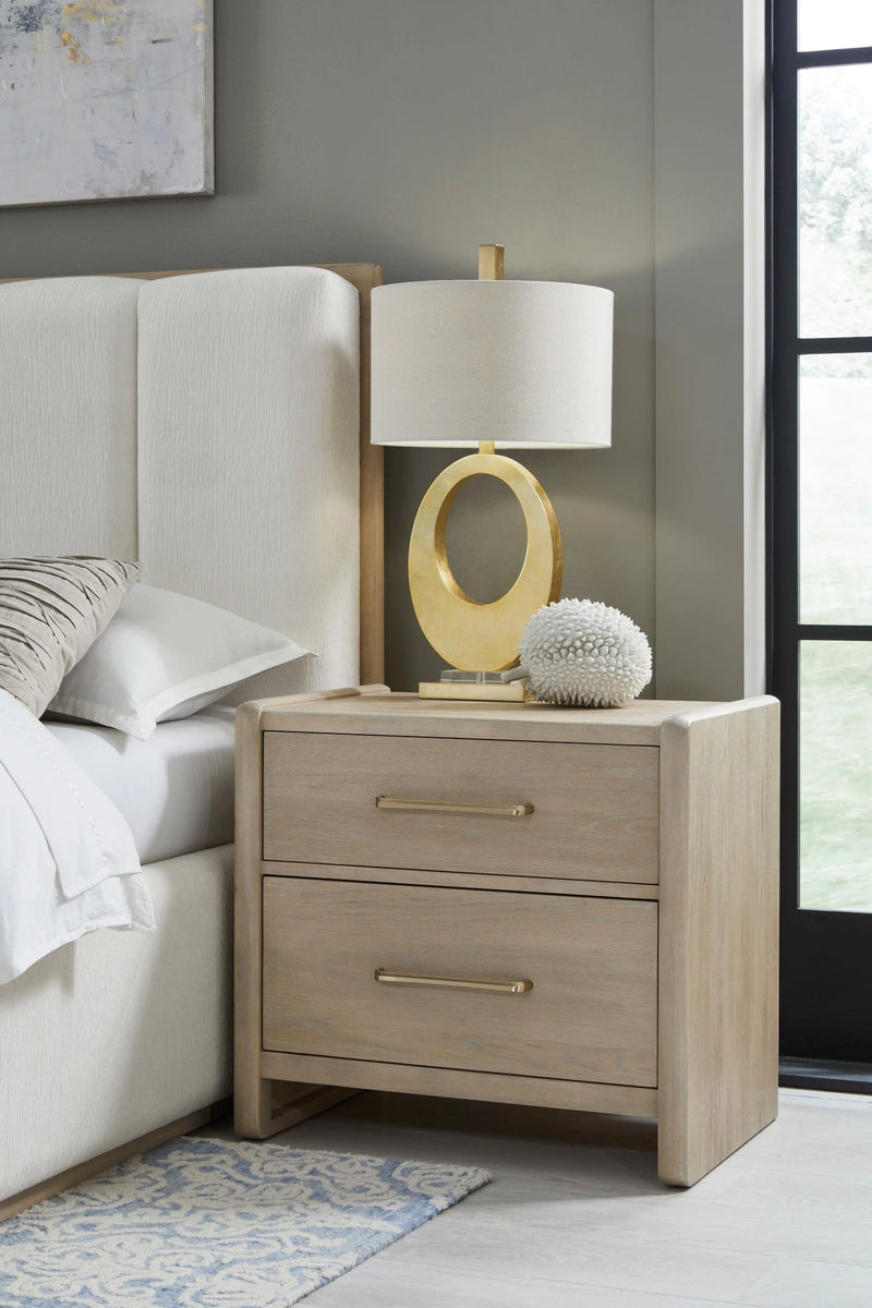 Gardenia 2 Drawer Oak Wood Nightstand