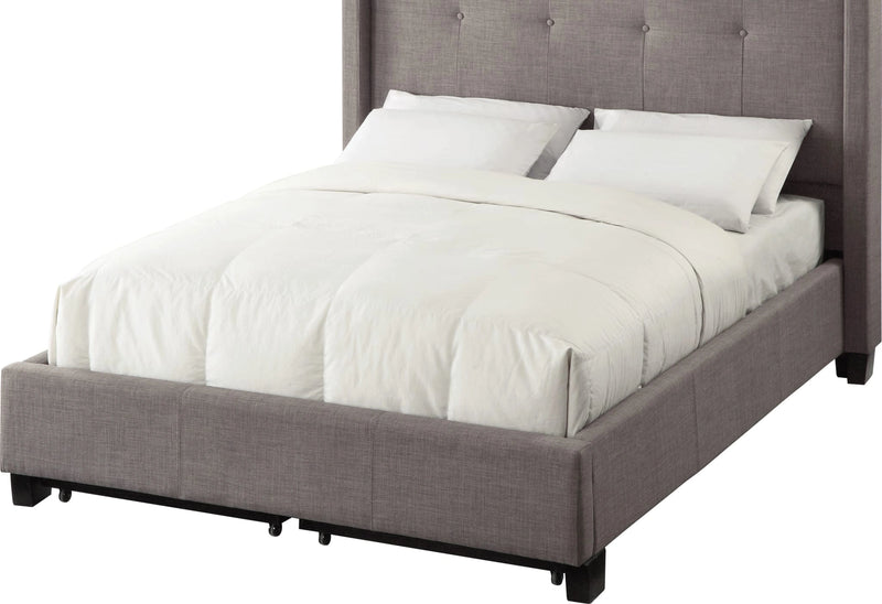 Madeleine Wingback Platform Storage Bed