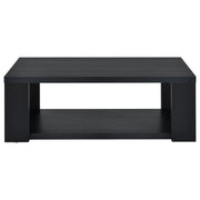Pavone Open-Shelf Coffee and End Table Set - Black 3-Piece Set