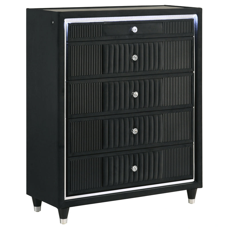 Ravenne Velvet Upholstered LED Chest