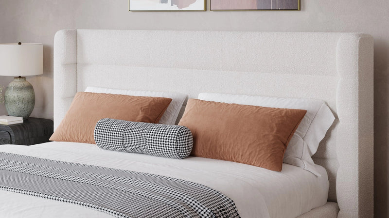 Frank Upholstered Wingback Platform Bed