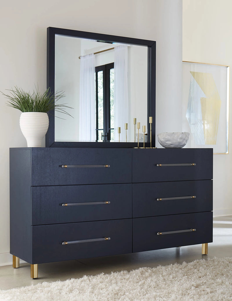 Argento Beveled Glass Wall or Dresser Mirror