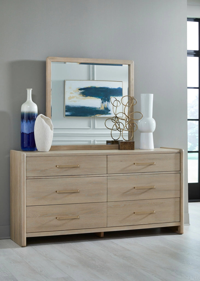 Gardenia Six Drawer Oak Wood Dresser