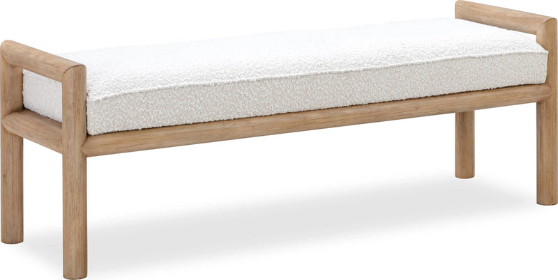 Dorsey Boucle Upholstered Wooden Bench