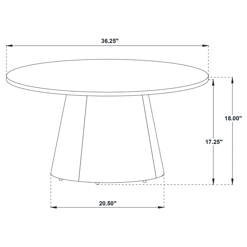 Franklin Round Pedestal Coffee Table Set
