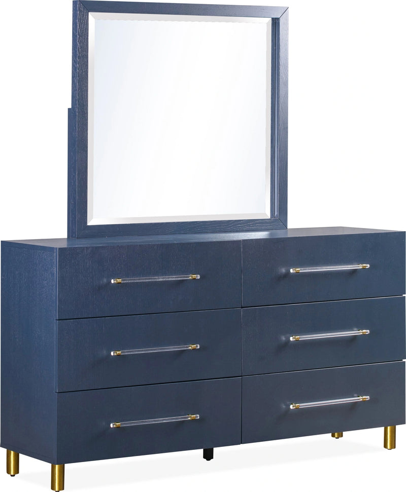 Argento Beveled Glass Wall or Dresser Mirror