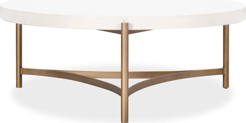 Lyon Round Concrete and Metal Coffee Table
