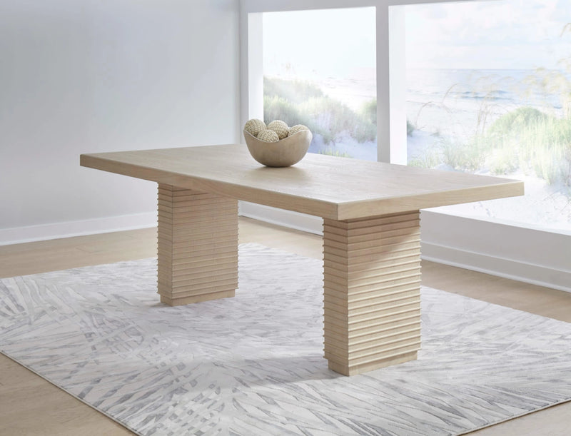 Magnolia Double Pedestal Wooden Dining Table