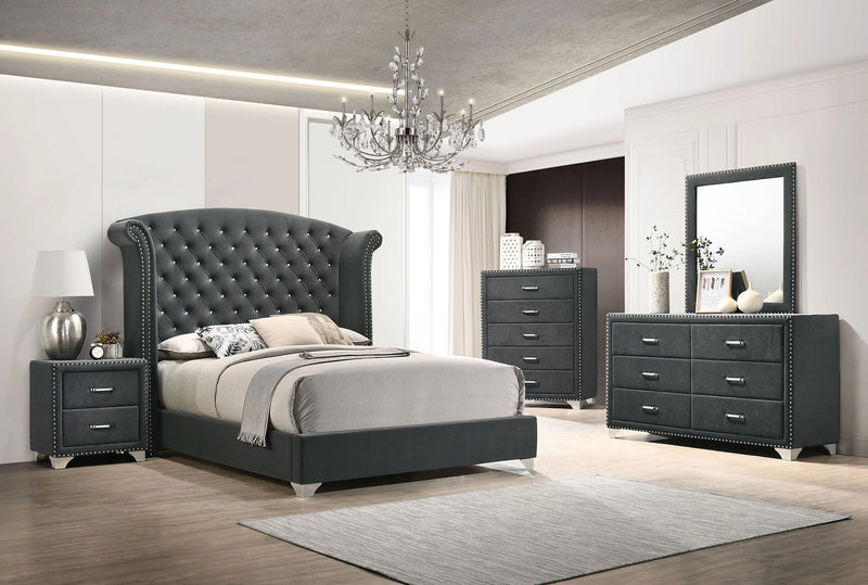 Melody Wingback Bed