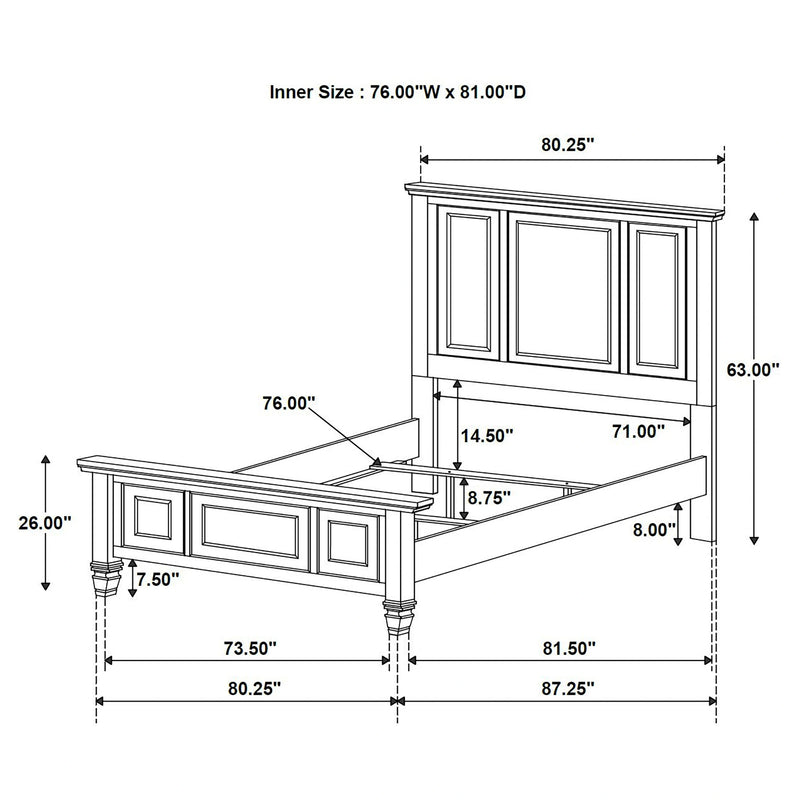 Sandy Beach Panel Bed