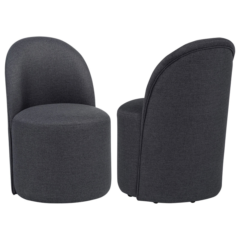 Aubrey Upholstered Barrel Dining Side Chair of 2