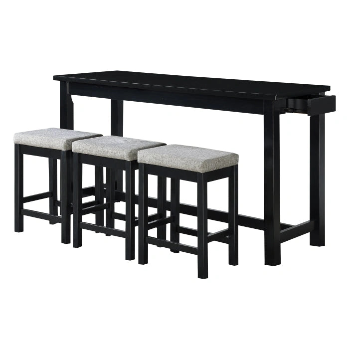 5713BK - 4-Piece Pack Counter Height Set
