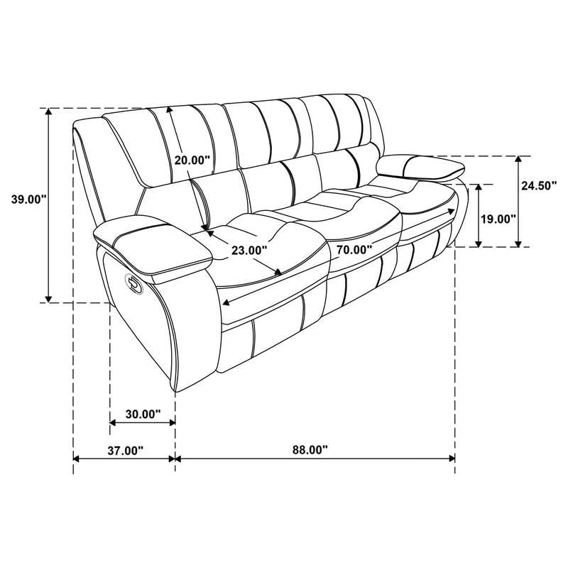 Camila Reclining Sofa Set