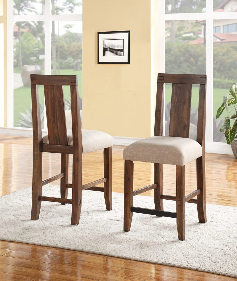 Meadow Solid Wood Upholstered Kitchen Counter Stool