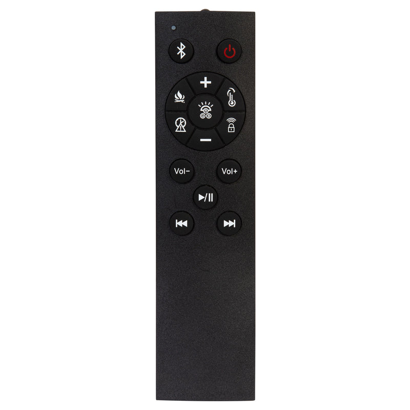 Senna Panel Bed with Bluetooth Speaker and Flame Visualizer