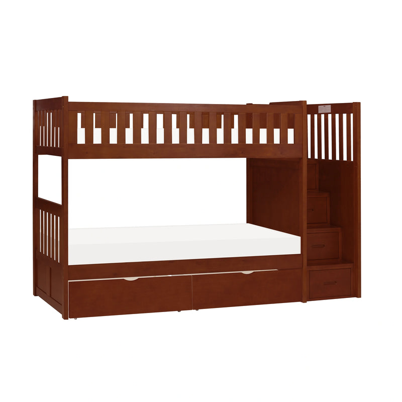 Rowe-(5) Twin/Twin Step Bunk Bed with Storage Boxes image