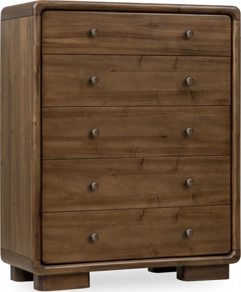 Boka Five Drawer Acacia Wood Chest