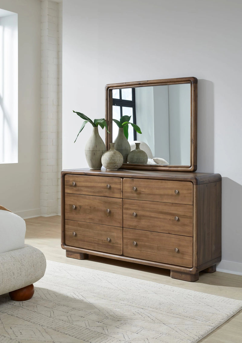Boka Six Drawer Acacia Wood Dresser
