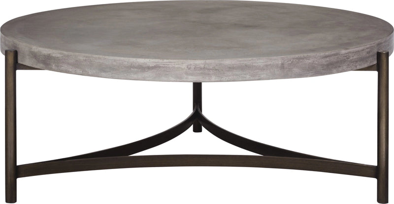 Lyon Round Concrete and Metal Coffee Table