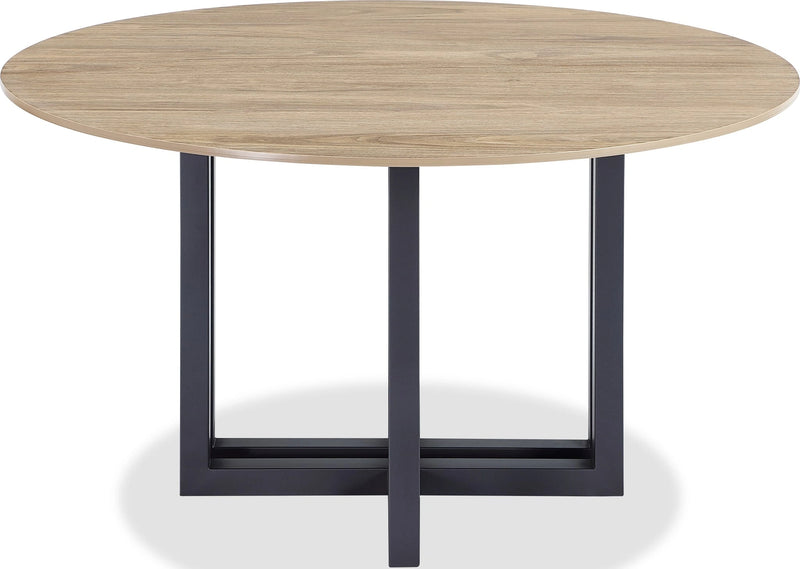 CEO Wood Pattern Round Sintered Stone Dining Table