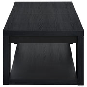 Pavone Open-Shelf Coffee and End Table Set - Black 3-Piece Set