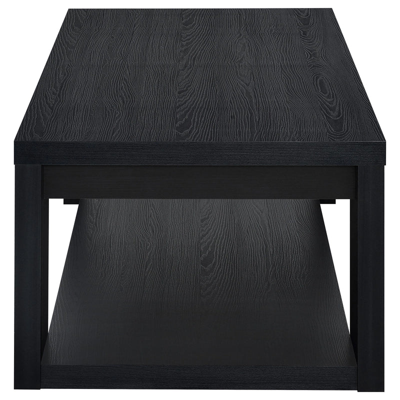 Pavone Open-Shelf Coffee and End Table Set - Black 3-Piece Set