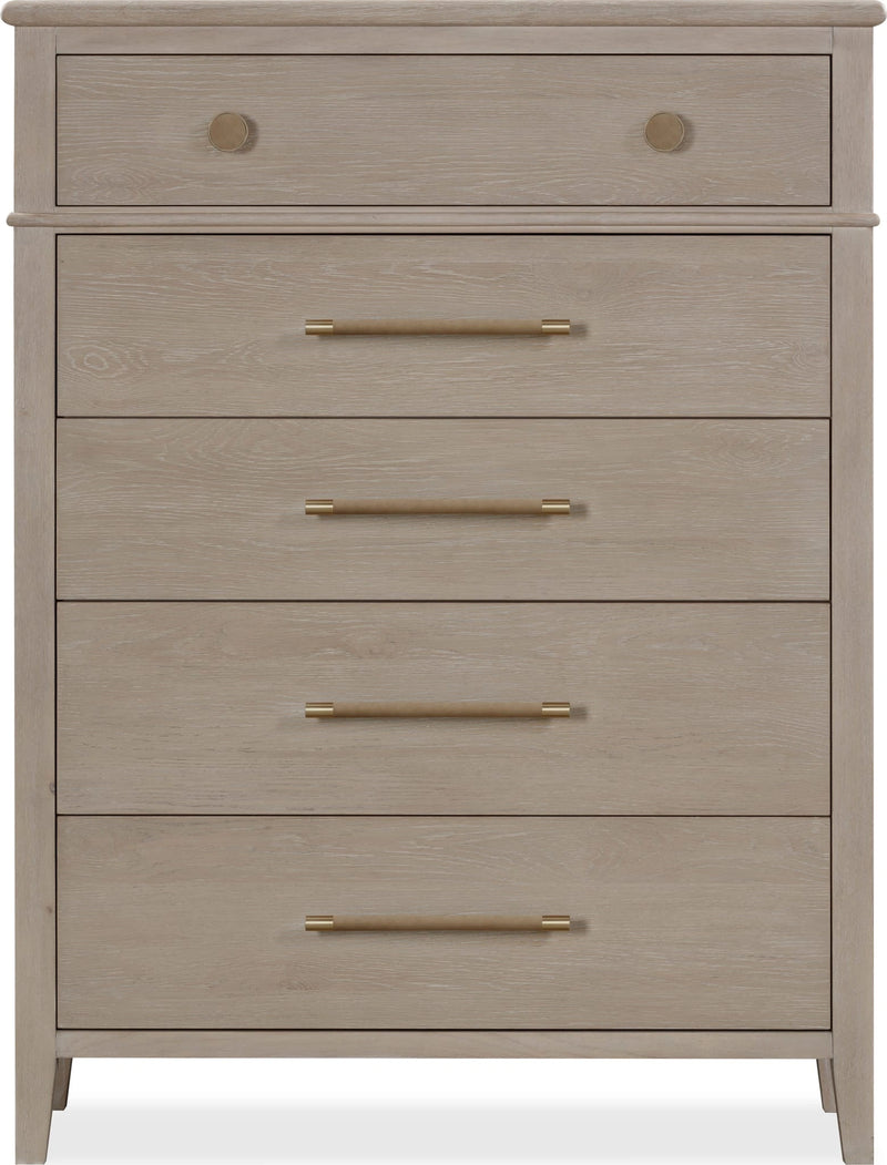 Camden Five Drawer Oak Wood Chest
