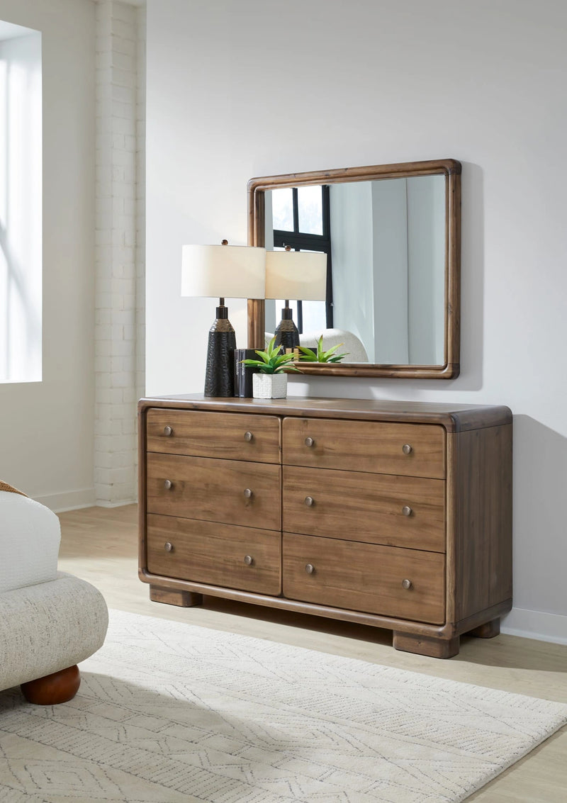 Boka Six Drawer Acacia Wood Dresser
