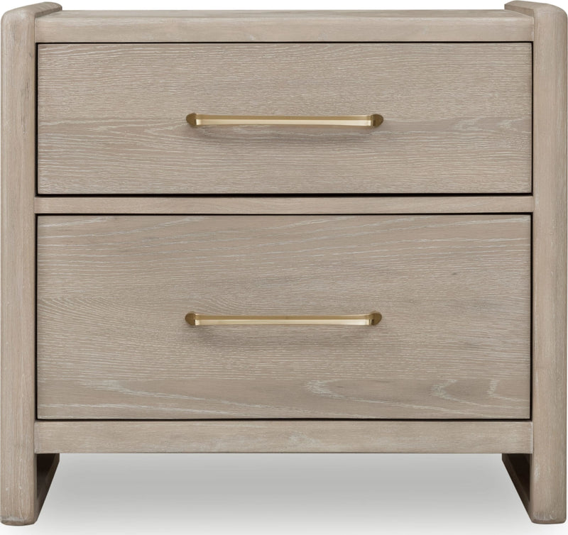 Gardenia 2 Drawer Oak Wood Nightstand