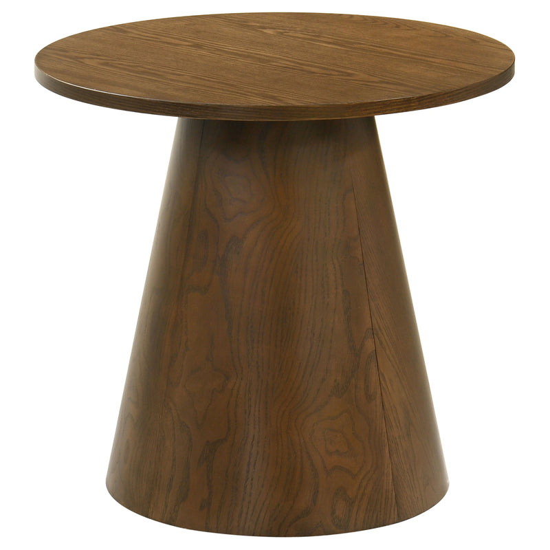 Franklin Round Pedestal End Table