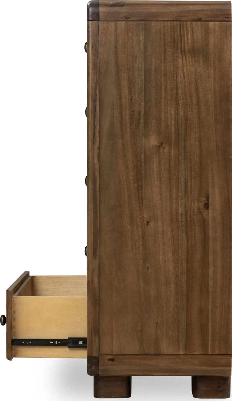 Boka Five Drawer Acacia Wood Chest