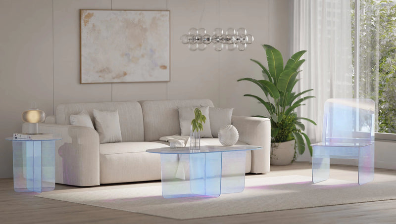 Fomo Iridescent Acrylic Accent Chair