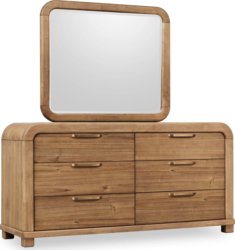 Kione Six Drawer Acacia Wood Dresser