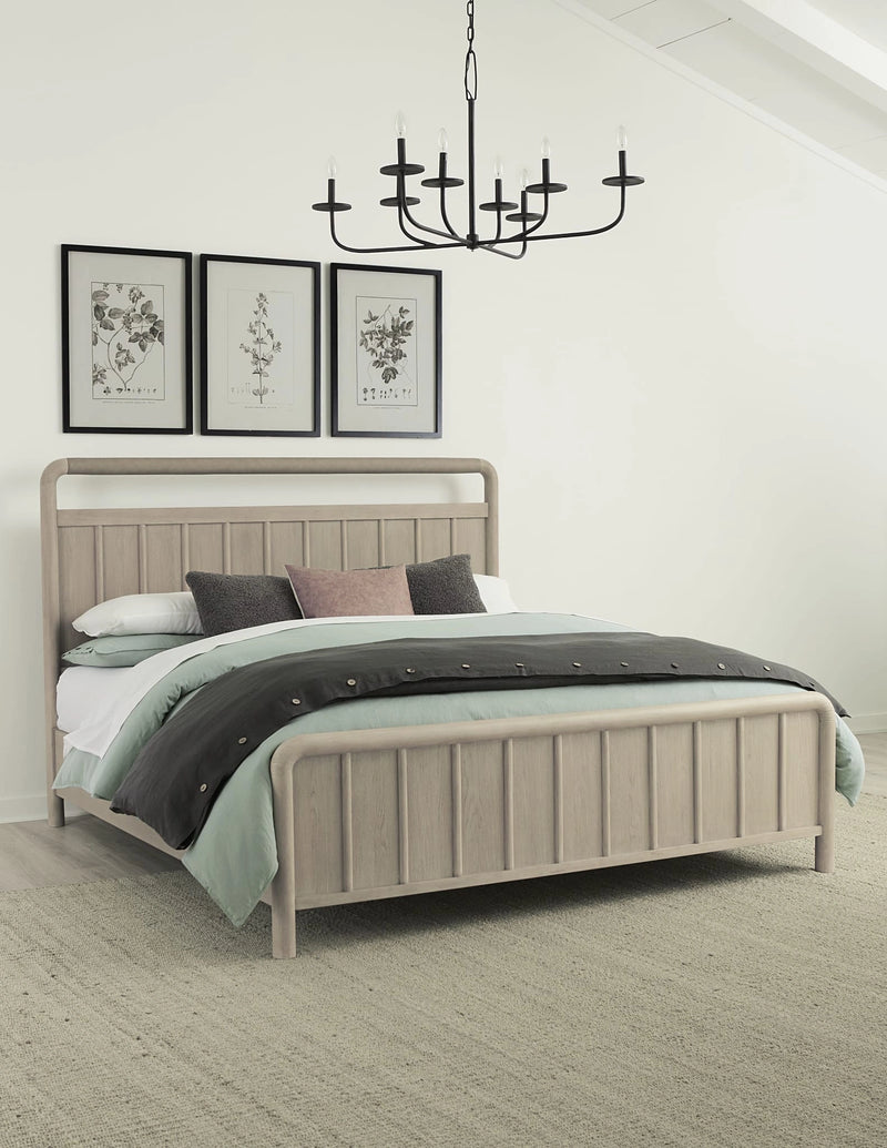 Camden Shiplap Oak Wood Platform Bed