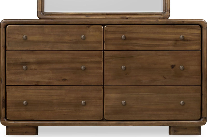 Boka Six Drawer Acacia Wood Dresser