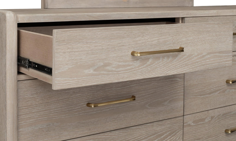 Gardenia Six Drawer Oak Wood Dresser