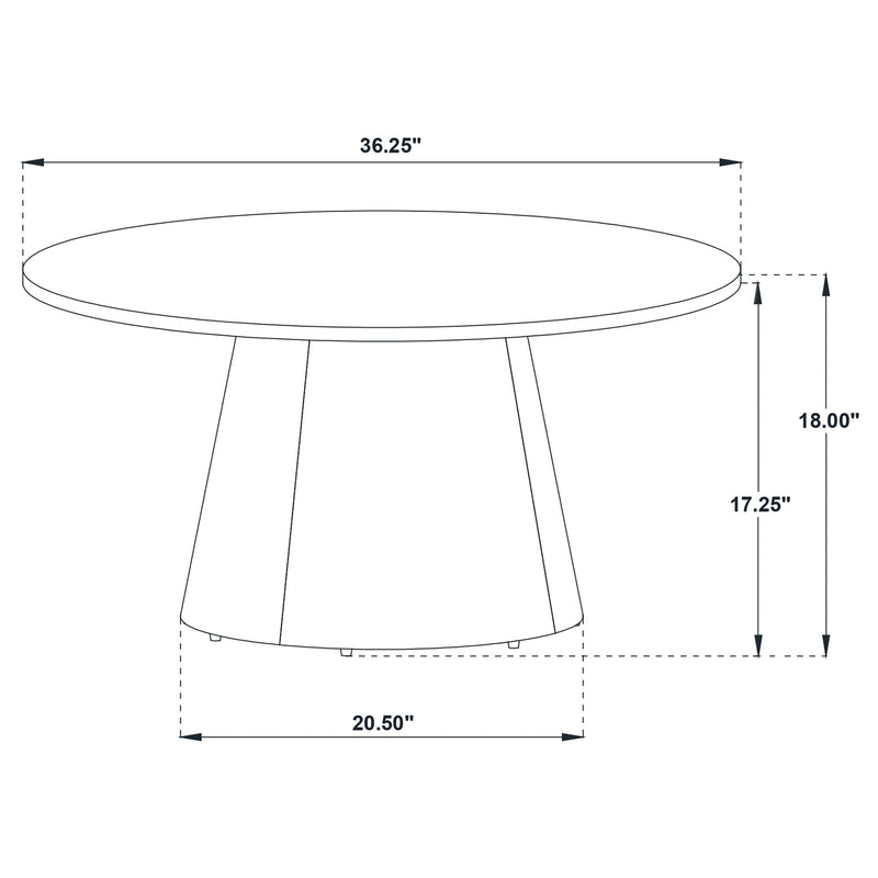 Franklin Round Pedestal Coffee Table Set
