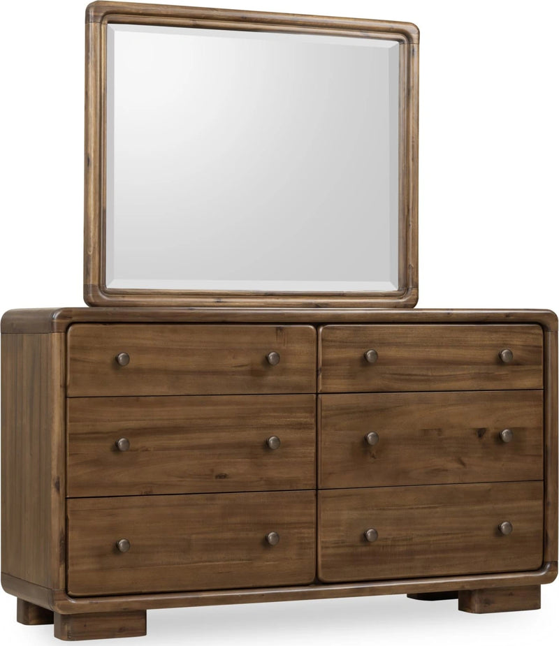 Boka Six Drawer Acacia Wood Dresser