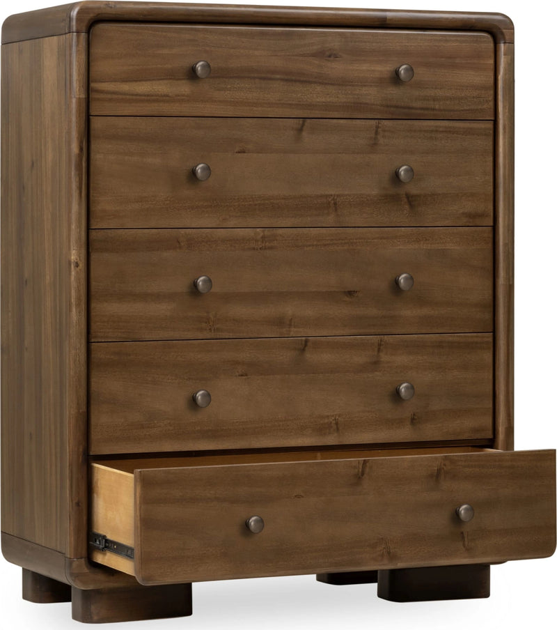 Boka Five Drawer Acacia Wood Chest