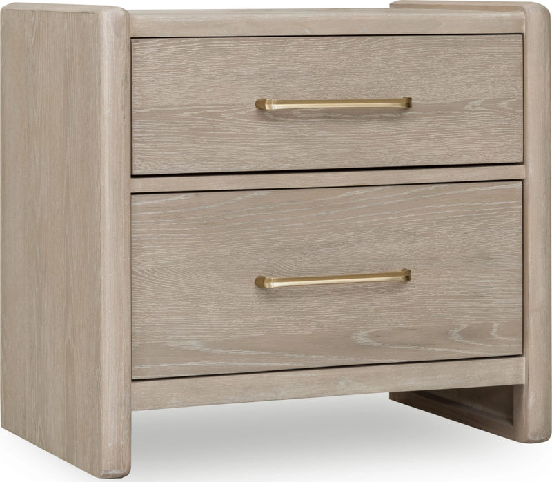 Gardenia 2 Drawer Oak Wood Nightstand