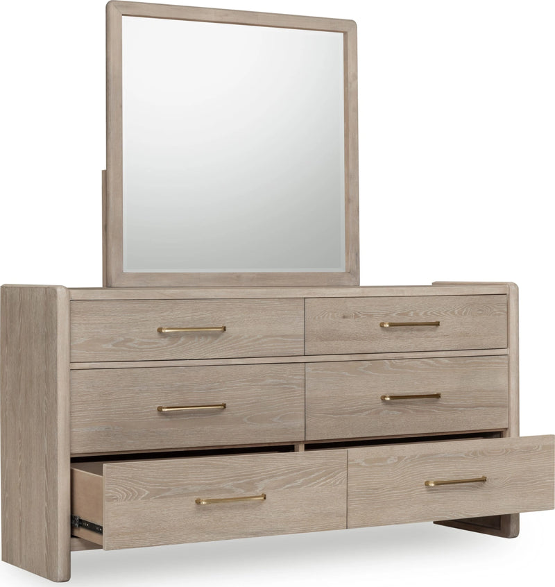 Gardenia Six Drawer Oak Wood Dresser