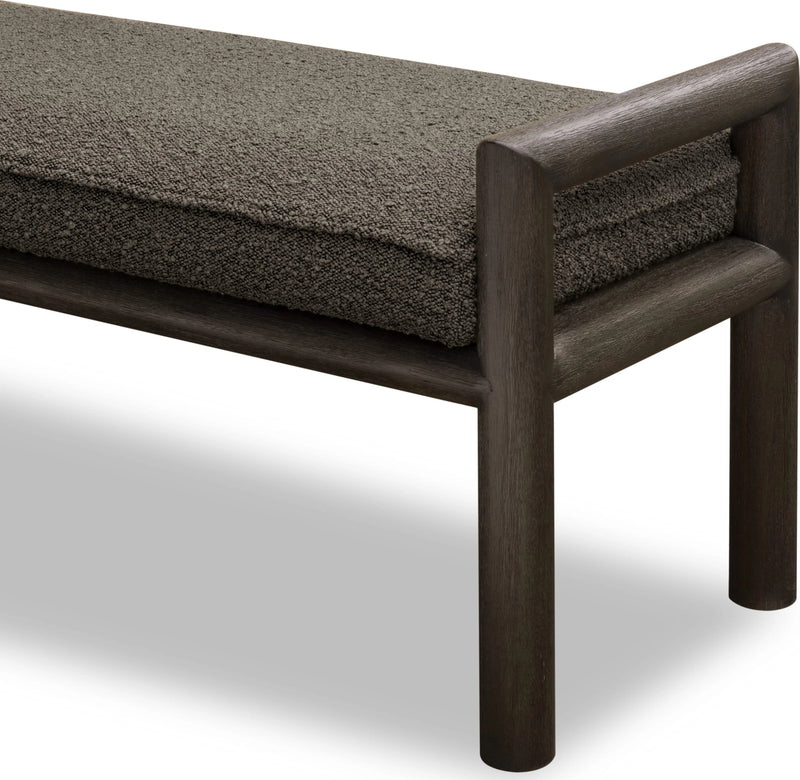 Dorsey Boucle Upholstered Wooden Bench