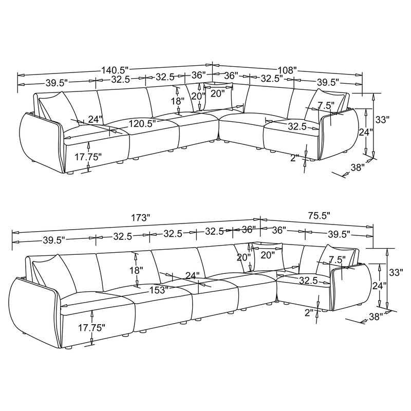 Elysia Upholstered Modular Sectional