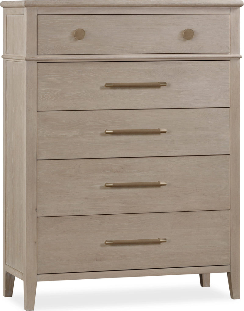 Camden Five Drawer Oak Wood Chest