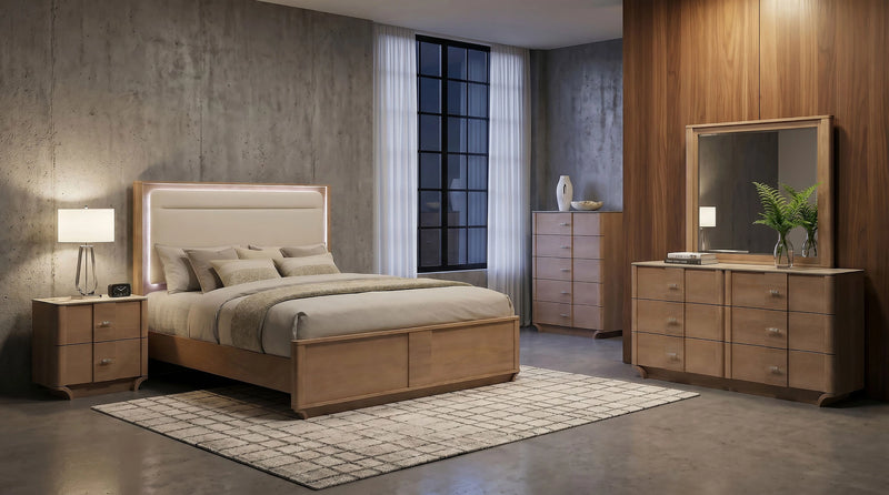 Leanne LED Panel Bed