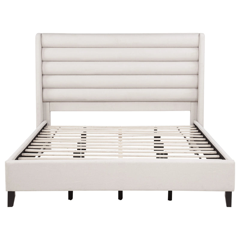 Leslie Upholstered Wingback Platform Bed