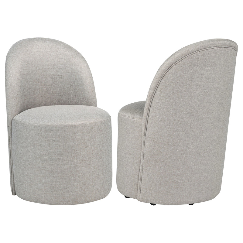 Aubrey Upholstered Barrel Dining Side Chair of 2