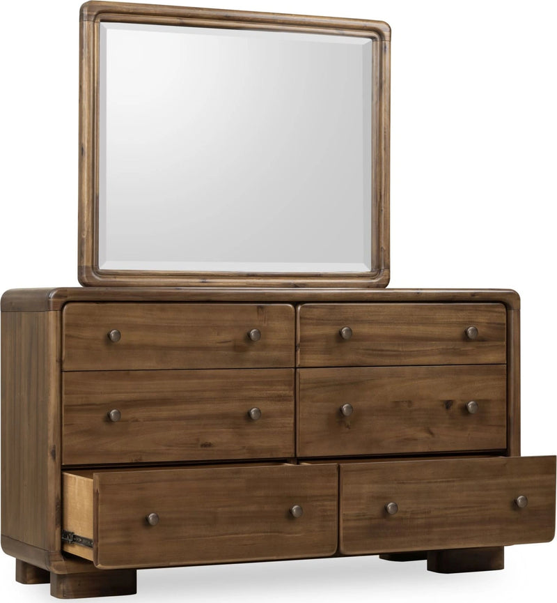 Boka Six Drawer Acacia Wood Dresser