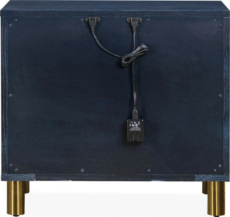 Argento Two Drawer USB Charging Nightstand