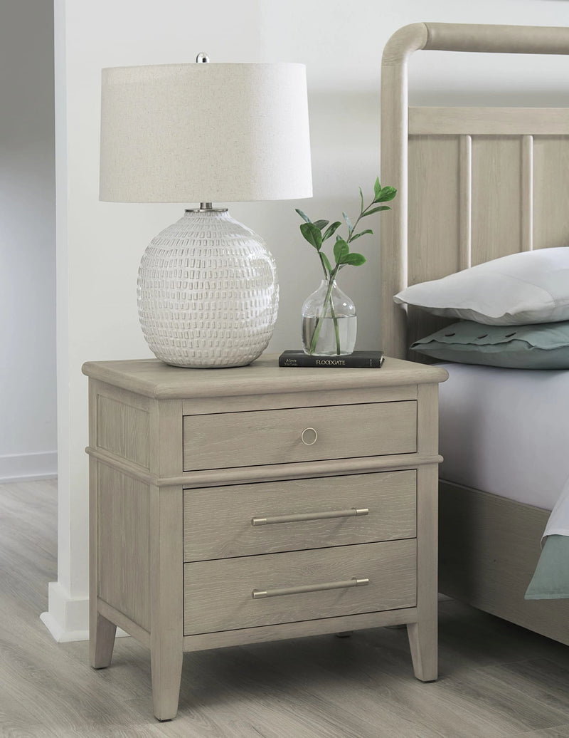 Camden Three Drawer Oak Wood Nightstand